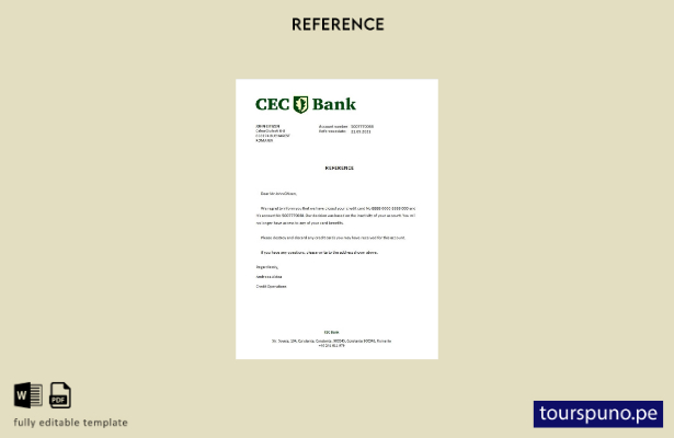 listo para imprimir plantilla de referencia de cierre del Banco CCA de Rumania